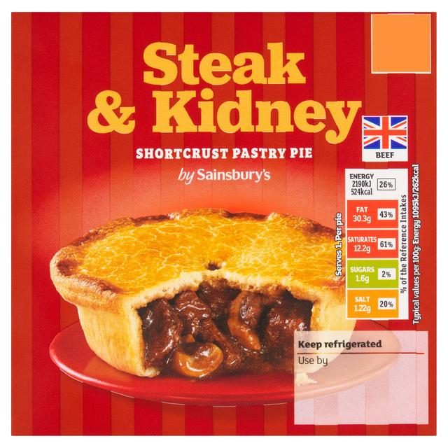 Sainsbury's Steak & Kidney Shortcrust Pastry Pie 200g