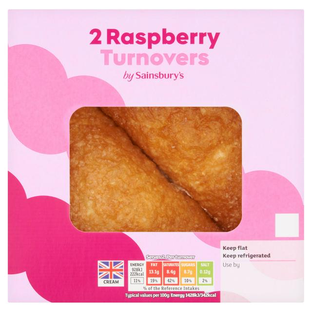 Sainsbury's Raspberry Turnovers 2 x 65g