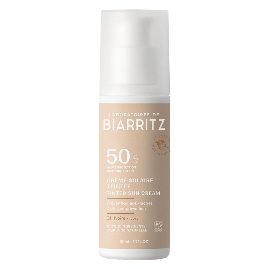 Laboratoires De Biarritz Suncare Tinted Face Sunscreen SPF50 Ivory 50ml
