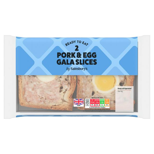 Sainsbury's Pork & Egg Gala Slices x2 250g