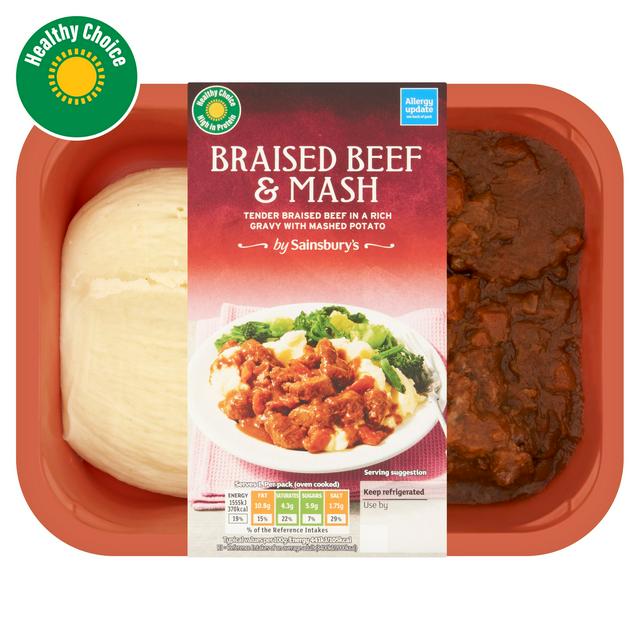 Sainsbury's Braised Beef & Mash 400g (Serves 1)