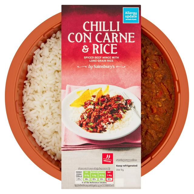 Sainsbury's Pub Classics Chilli Con Carne & Rice 500g (Serves 1)