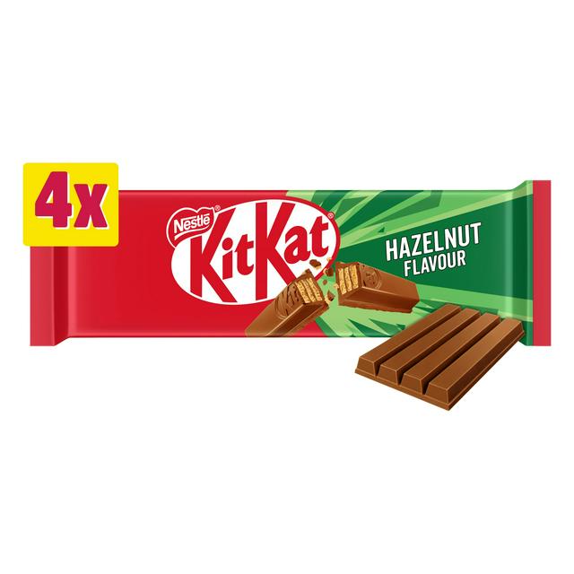 KitKat 4 Finger Hazelnut Chocolate Bar Multipack 4 x 41.5g