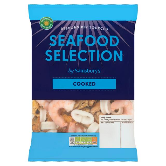 Sainsbury's Frozen Cooked Seafood Selection 300g
