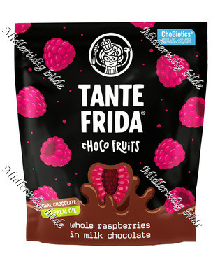 Choco Fruits Raspberries Milk Chocolate 100g Tante Frida