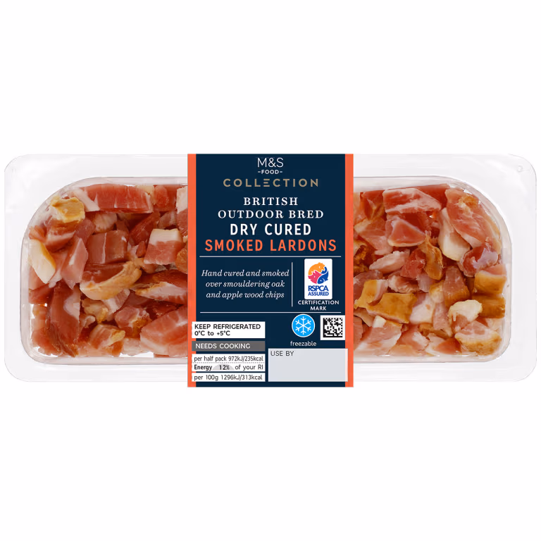 M&S British Outdoor-Bred Dry-Cured Smoked Lardons