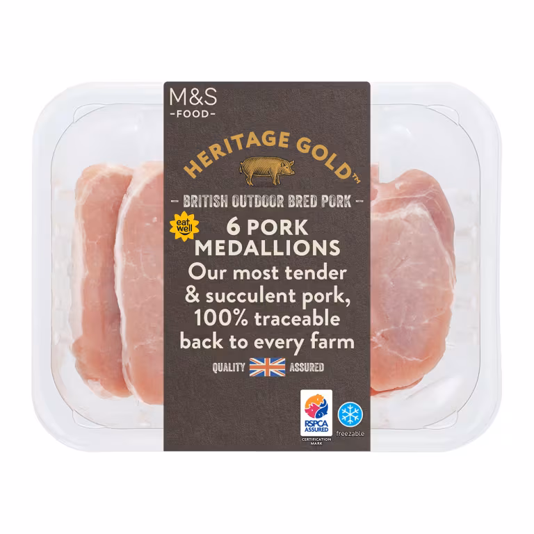 M&S 6 British Outdoor-Bred Pork Loin Medallions