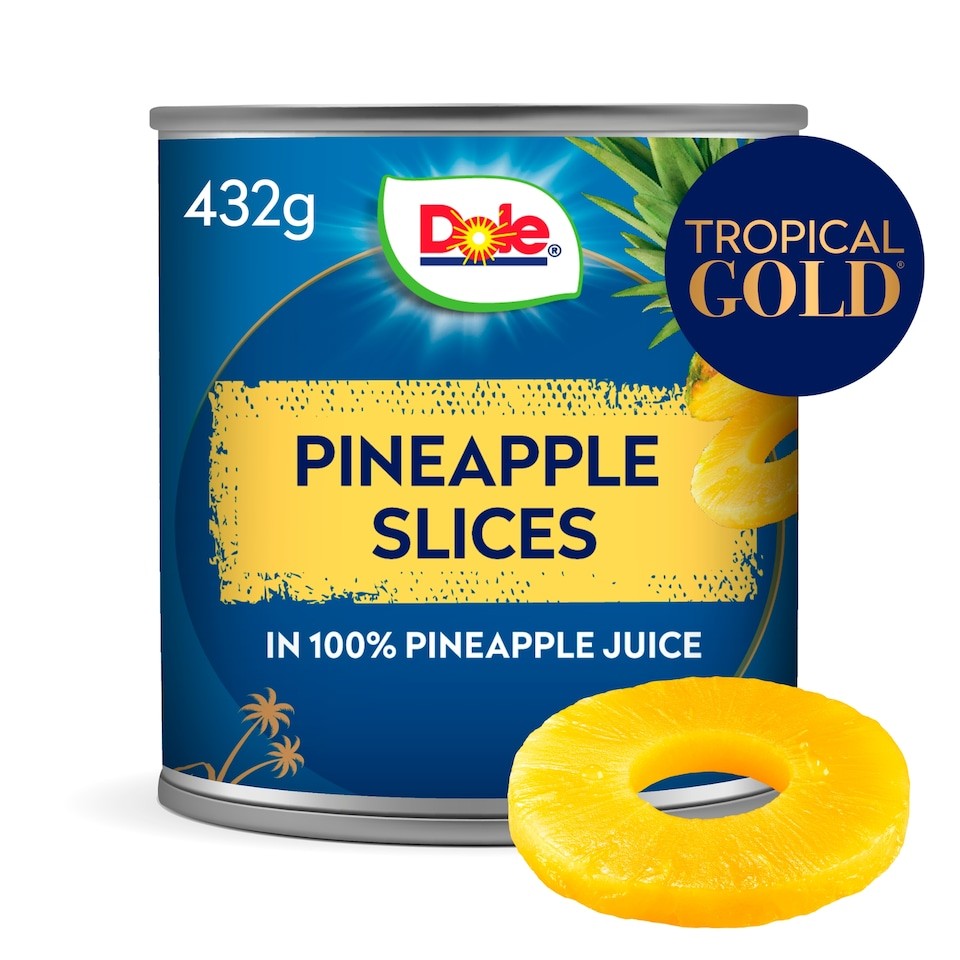 Dole Gold Pineapple Slices In Juice 432G