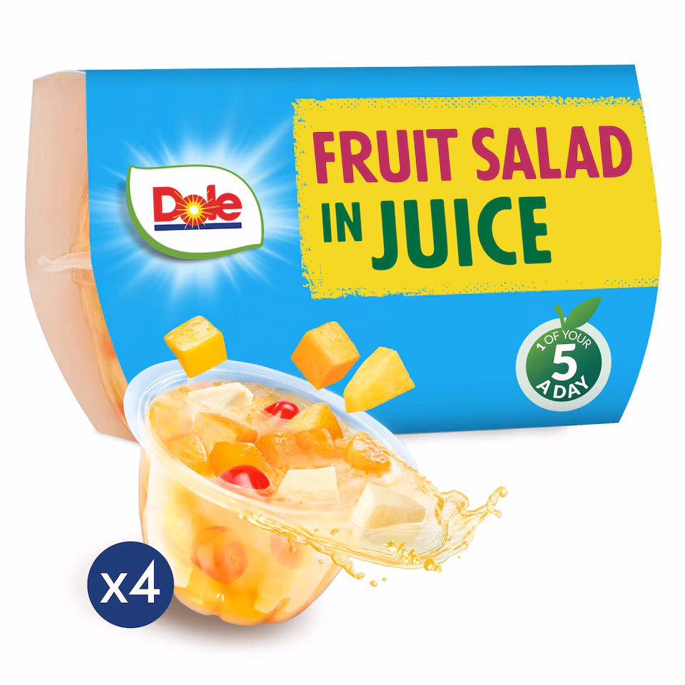 Dole Fruit Salad With Cherry 4X113g
