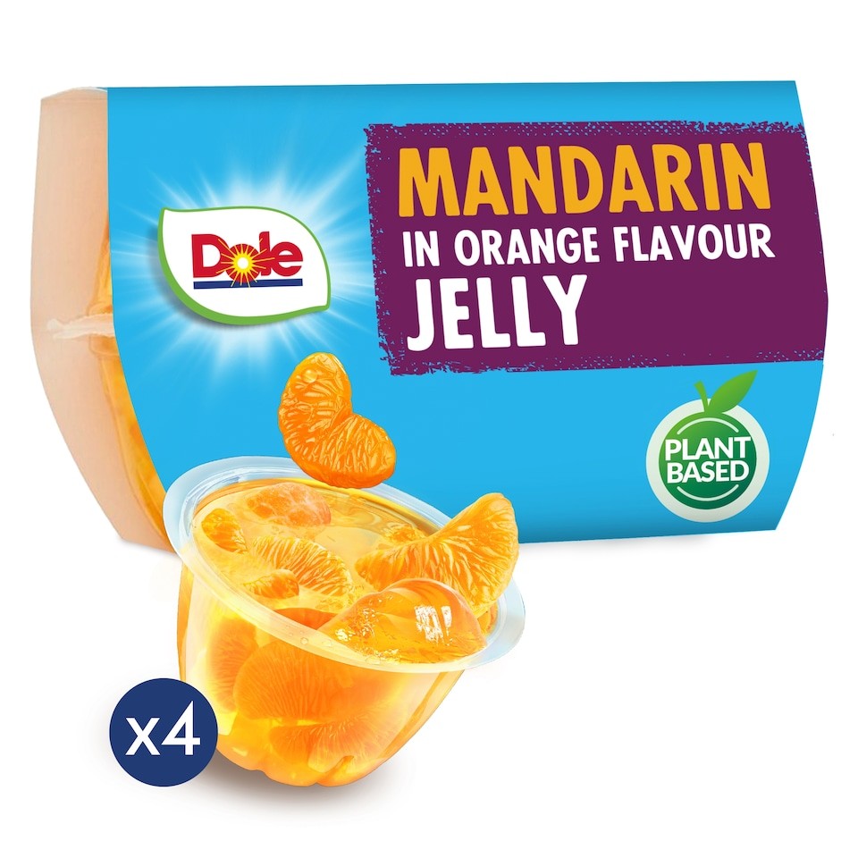 Dole Fruit In Orange Flavour Jelly - Mandarins 4 x 123g