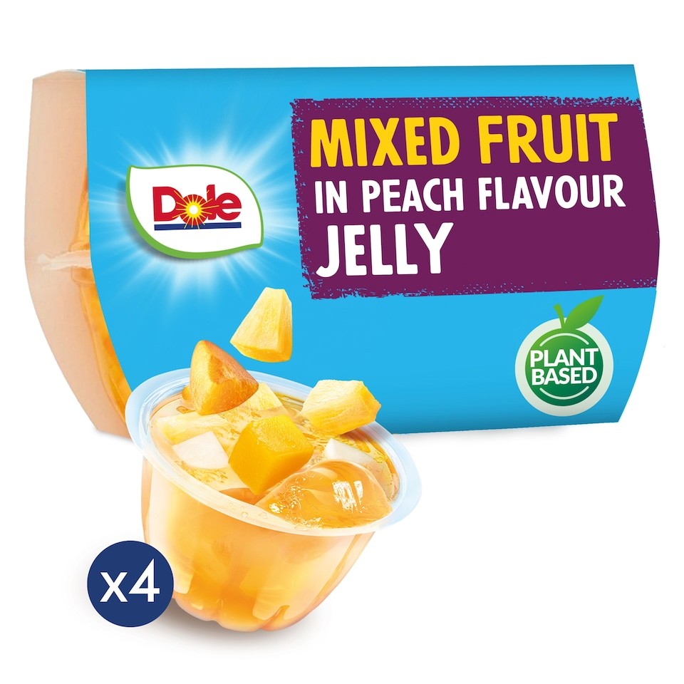 Dole Mixed Fruit In Peach Jelly 4X123g