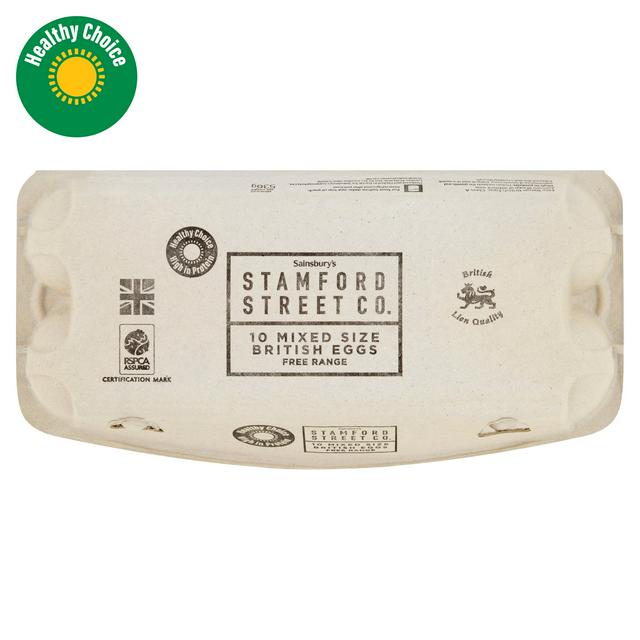 Stamford Street Co. Mixed Size British Eggs Free Range x10 490g