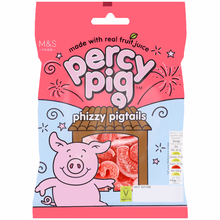 M&S Percy Pig Phizzy Pigtails