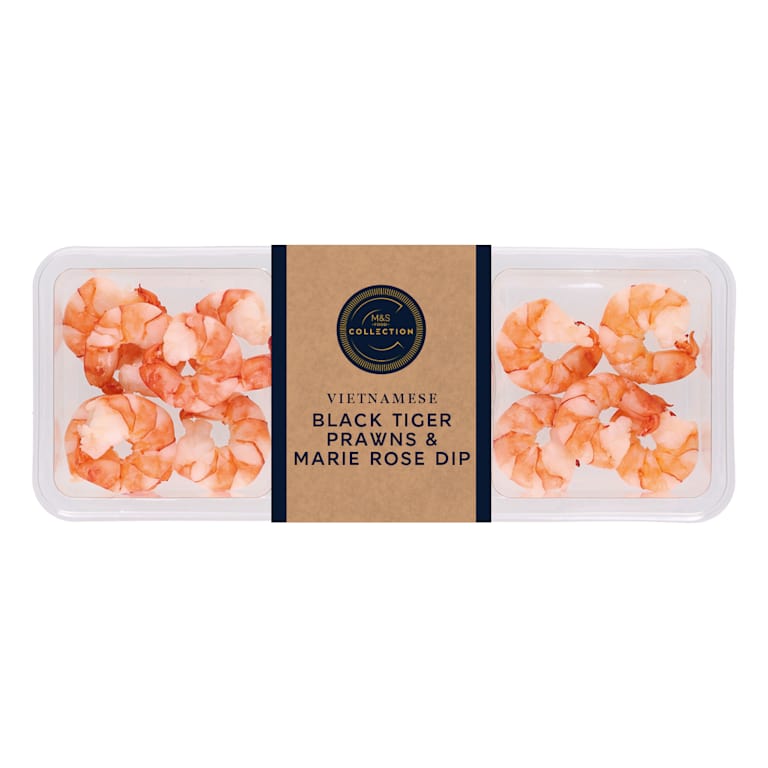 M&S Collection Vietnamese Black Tiger Prawns and Marie Rose Dip
