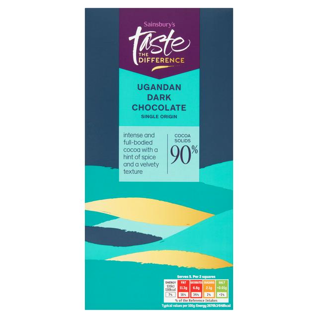 Sainsbury's Ugandan Dark Chocolate, Taste the Difference 100g