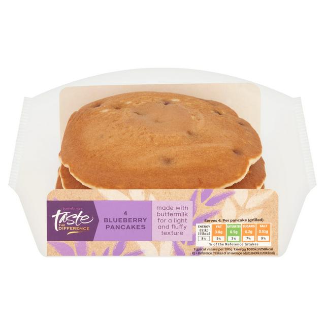 Sainsbury's Blueberry Pancakes, Taste the Difference x4 240g
