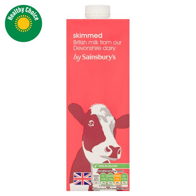 Sainsbury's Skimmed Milk 1L