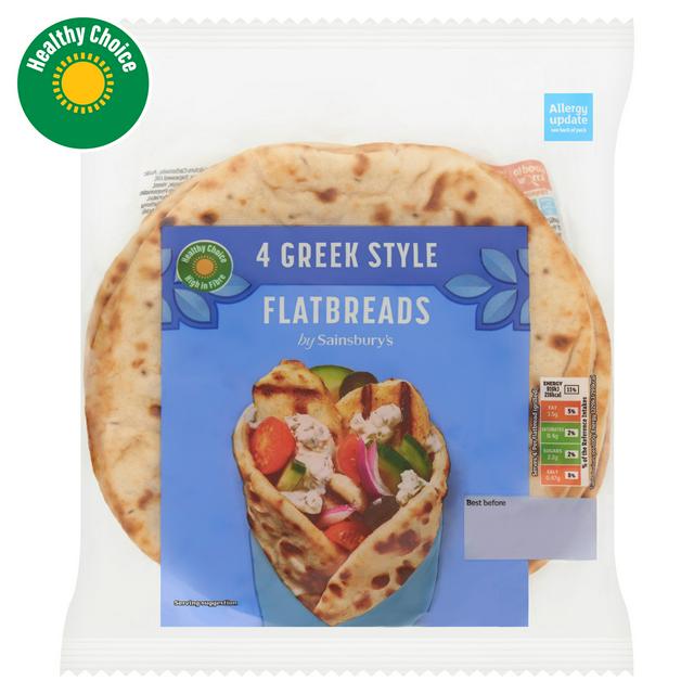 Sainsbury's Greek Style Flatbreads x4