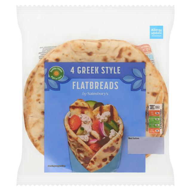 Sainsbury's Greek Style Flatbreads x4