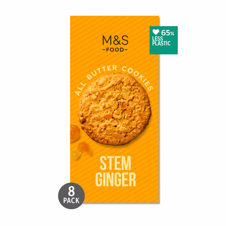 M&S 8 All Butter Stem Ginger Cookies