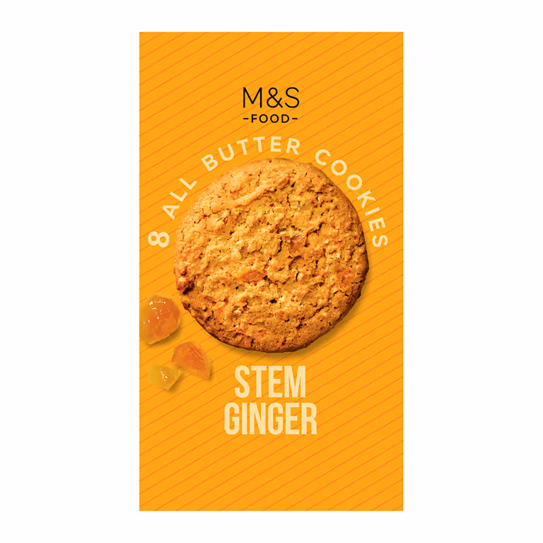 M&S 8 All Butter Stem Ginger Cookies