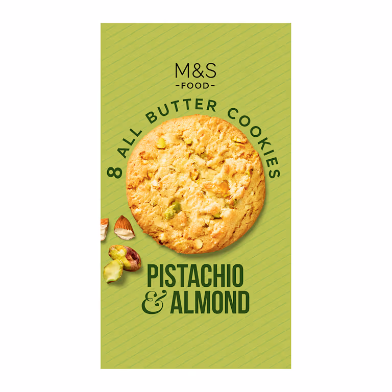 M&S 8 All Butter Pistachio and Almond Cookies