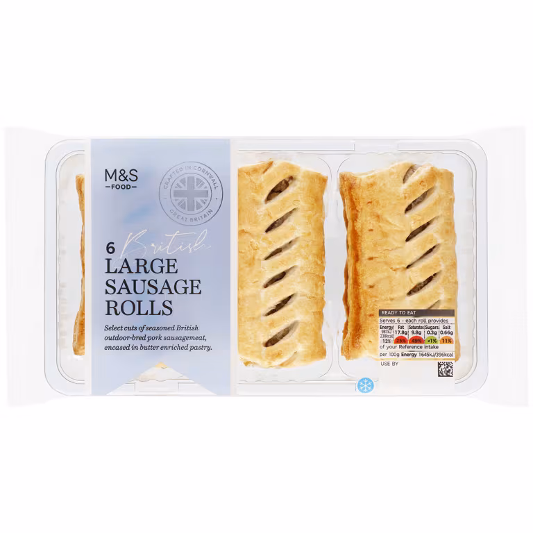 M&S 6 Large Sausage Rolls
