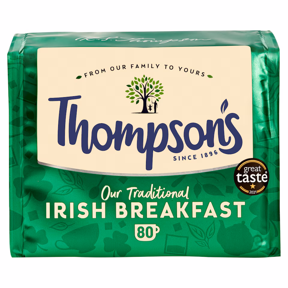 Thompson's Irish Breakfast Tea 80 Pack 250g