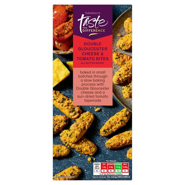 Sainsbury's Double Gloucester Cheese & Tomato Mini Bites, Taste the Difference 100g
