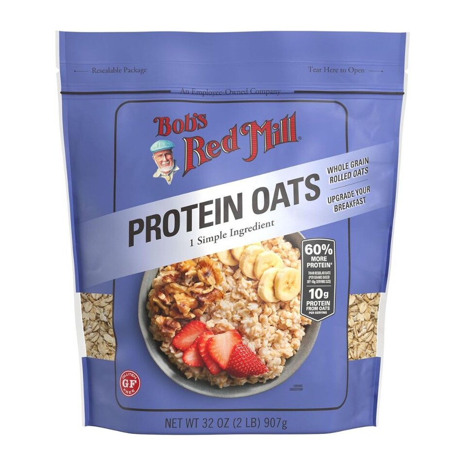 Bob's Red Mill Gluten Free Protein Rolled Oats 907g | White