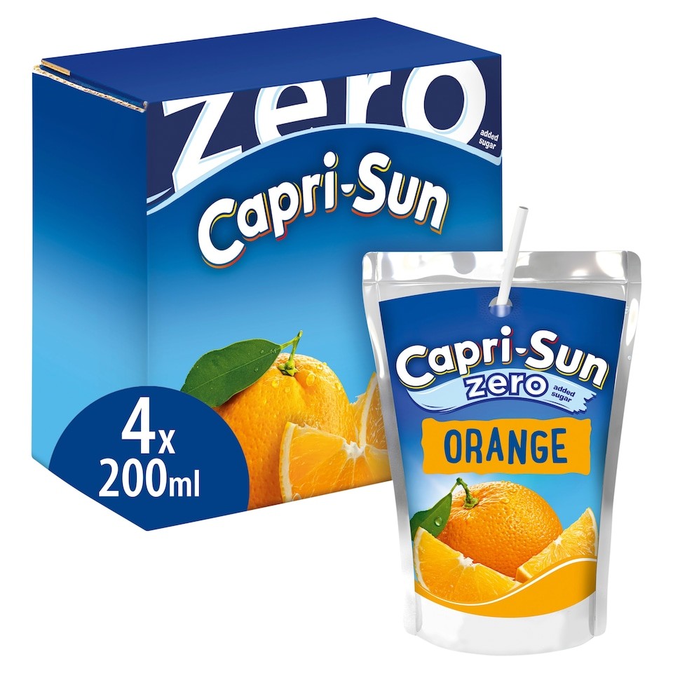 Capri-Sun Zero Orange 4 x 200ml Kids' Juice Drink