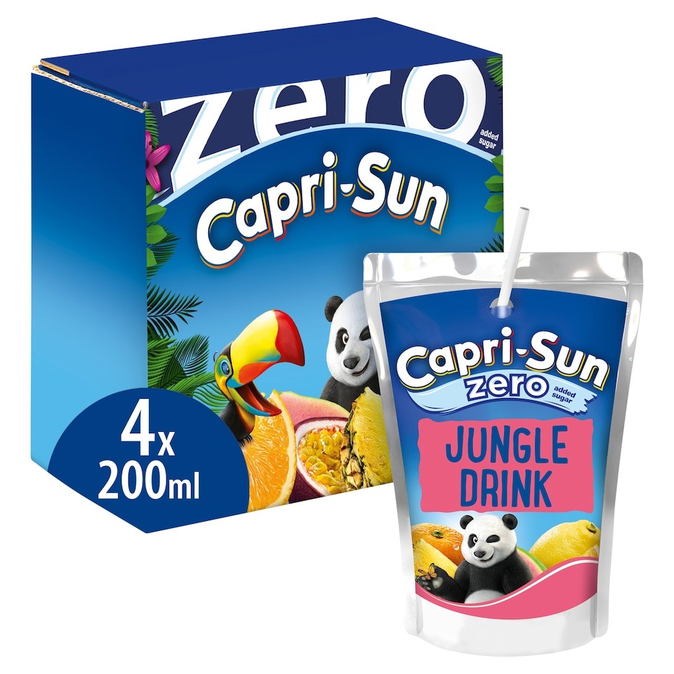 Capri-Sun Zero Jungle 4 x 200ml Kids' Juice Drink
