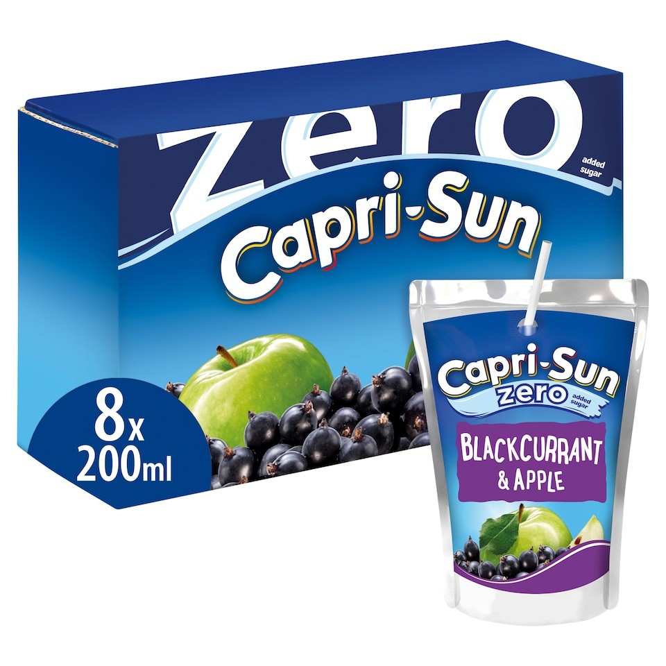 Capri-Sun Zero Apple and Blackcurrant 8 x 200ml Kids' Juice Drink