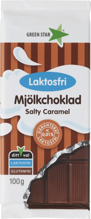 Melkesjokolade Salty Caramel 100g Green Star
