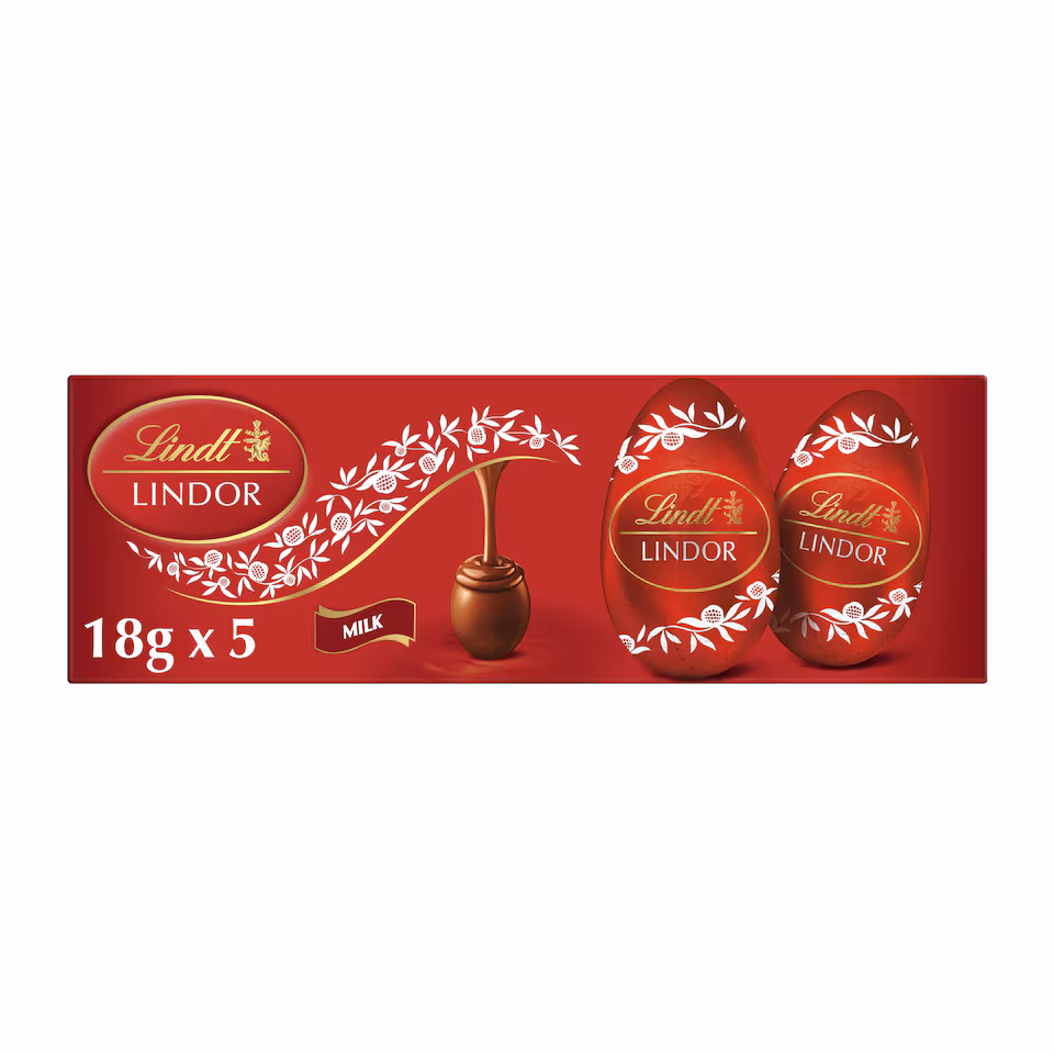 Lindt LINDOR Filled Egg Milk 5 x 18g