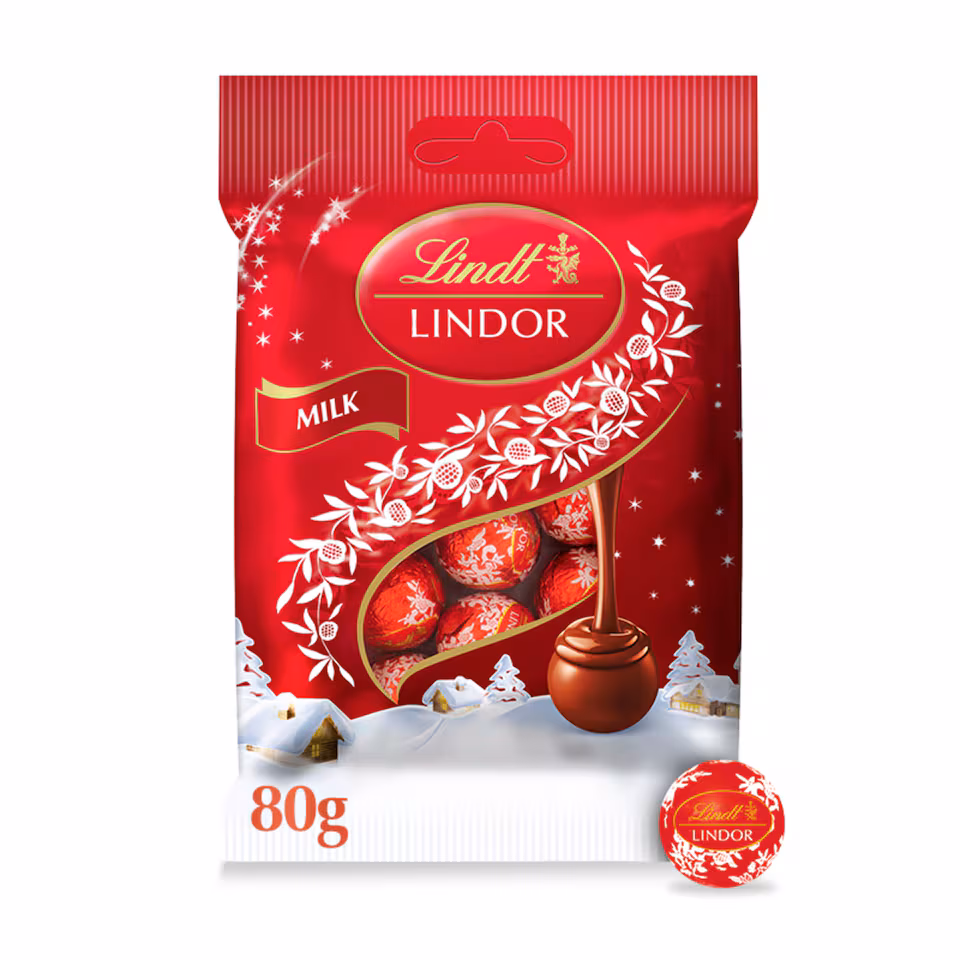 Lindt Lindor Mini Milk Chocolate Truffles 80G