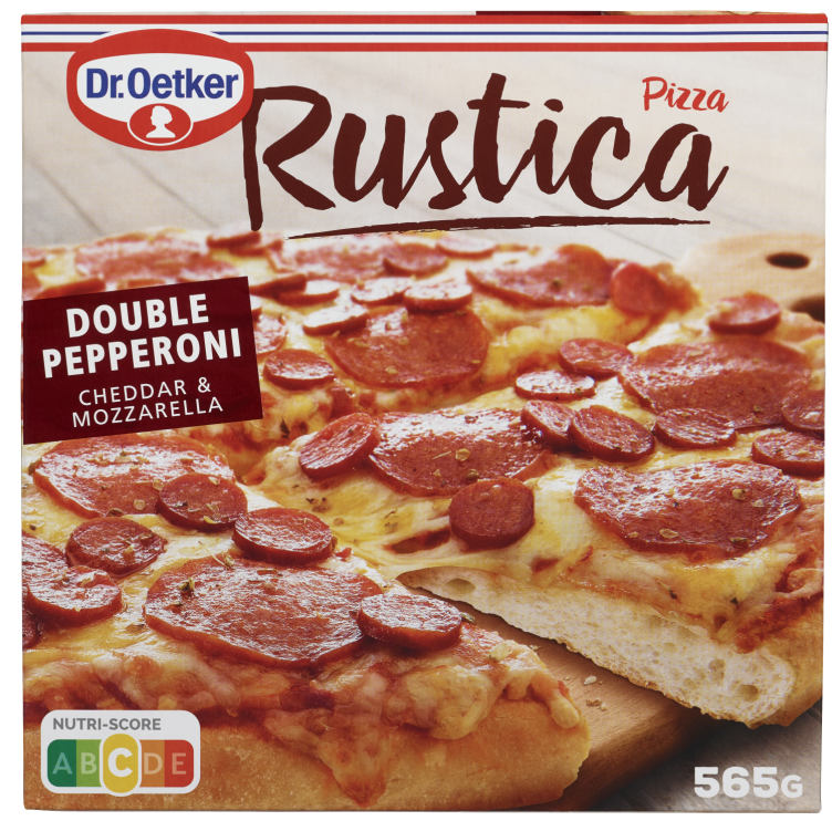 Rustica Pizza Double Pepperoni 565g Dr.Oetker