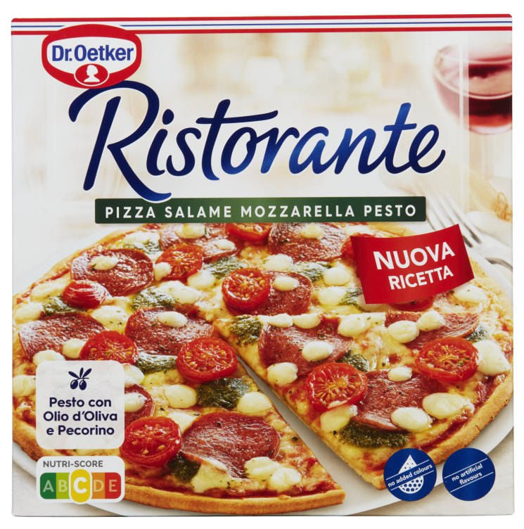 Ristorante Pizza Salame Mozz Pesto 360g Dr. Oetker