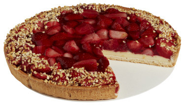 Jordbærkake Delt 1650g 12 Biter