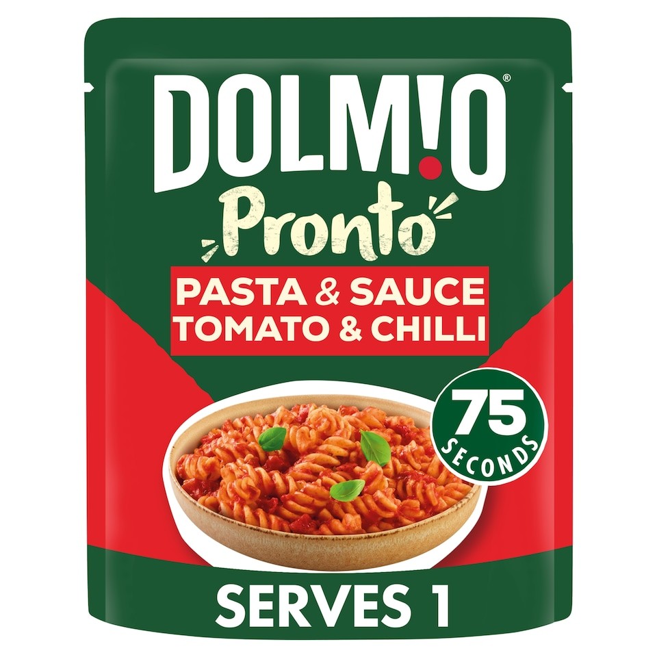 Dolmio Pronto Microwave Instant Pasta Meal Tomato and Chilli 200g