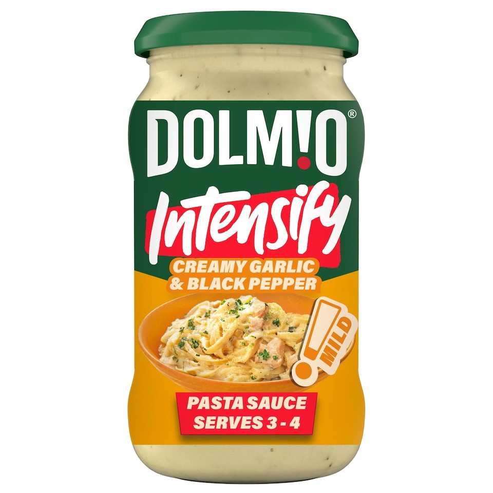 Dolmio Intensify Pasta Sauce Creamy Garlic & Black Pepper 390g