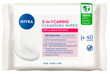 Nivea Gentle Cleansing Wipes Dry Skin 40stk
