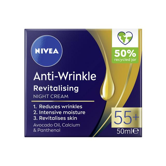 Nivea 50ml Anti Wrinkle + Revitalising 55+ Night Face Cream