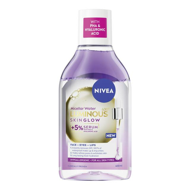 Nivea 400ml Lumninous Skin Glow Serum Infused Micellar Water