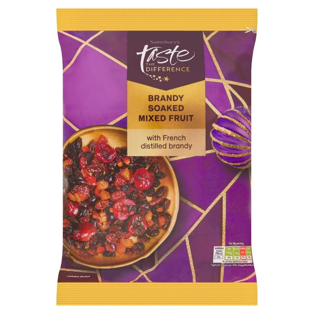 Sainsbury's Brandy Soaked Mixed Fruit, Taste the Difference 600g