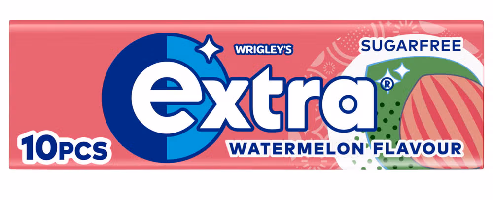 Extra Vannmelon Smak Sukkerfri 10 stk, 14 g