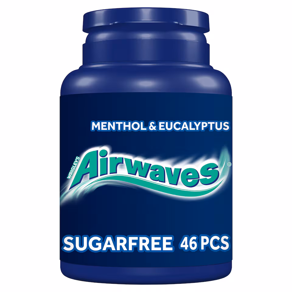 Airwaves Menthol & Eucalyptus Chewing Gum Bottle 46 Pieces