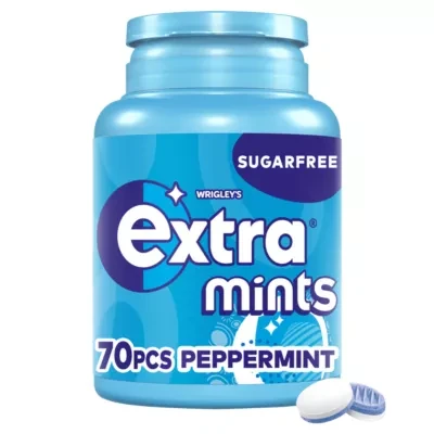 Wrigley's Extra Peppermint Sugarfree Mints Bottle 70 pieces