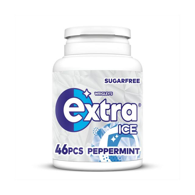 Extra Ice Peppermint Sugarfree Chewing Gum Pieces Bottle x46