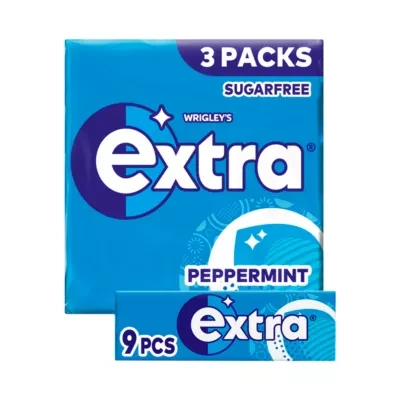 Wrigley's Extra Peppermint Sugarfree Chewing Gum Multipack 3x9 Pieces